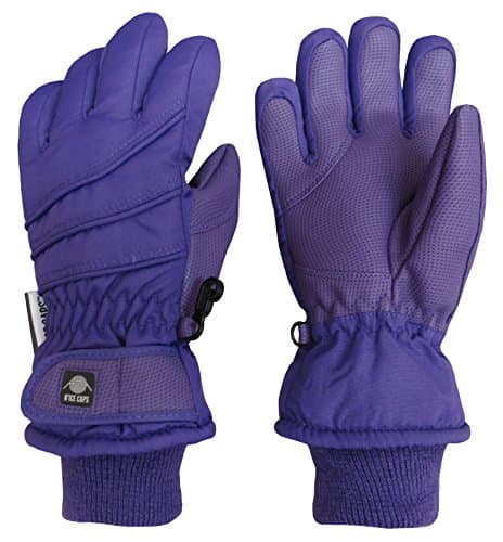 N'Ice Caps Kids' Waterproof Winter Warm Thinsulate Gloves — Dark Purple