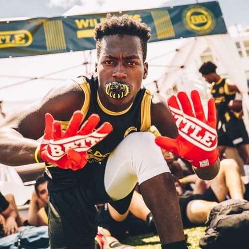 Battle Sports Ultra Stick Football Gloves - For Adults and Youth