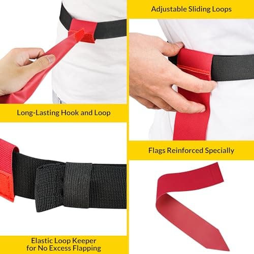 Flag Football Belts for Adults, Kids, and Youth Training and Competition