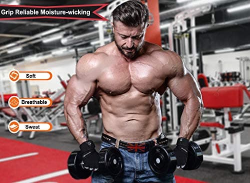 Breathable Workout Gloves for Men & Women - Gym Weight Lifting Support Padded