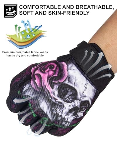 RIGWARL touch screen non-slip skeleton gloves for cycling enthusiasts.