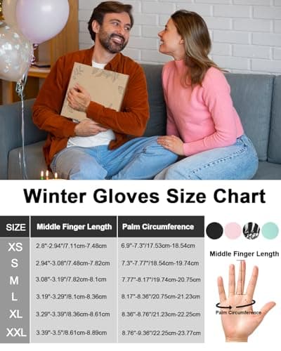 Extreme Cold Weather Waterproof Gloves for Men and Women with Touchscreen Fingers