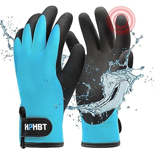 HPHST Men's & Women's Waterproof Cold Weather Touchscreen Gloves — Blue