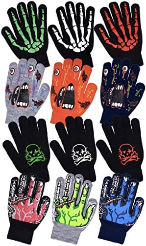 Polar Wear Skeleton Monster Knit Gloves for Boys & Girls Winter