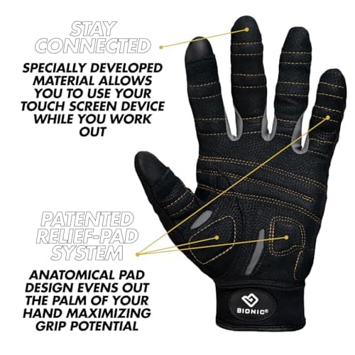Bionic Men's Beastmode Full Finger Gym Gloves