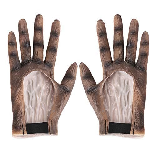 MioCloth Scary Halloween Skeleton Claw Hand Gloves Costumes for Adults