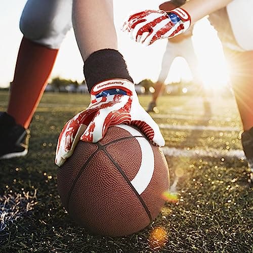 HANDLANDY Sticky Wide Receiver Gloves for Youth Football Players