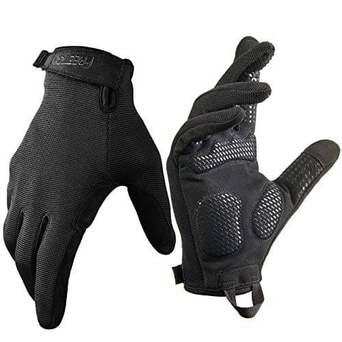 FREETOO Lightweight Full-Finger Workout Gloves for Men - Padded Weightlifting and Gym Training with Excellent Grip and Palm Protection
