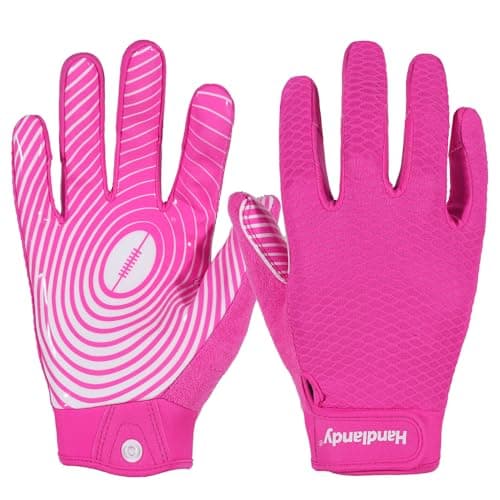 Men's Wide Receiver Gloves for Football Best Gifts — Pink