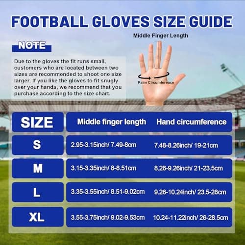 RIGWARL Breathable Lightweight Blue Football Gloves for Men