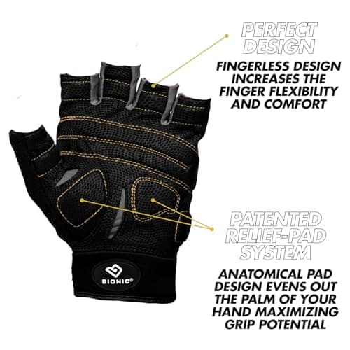 Bionic Men's Beastmode Half-Finger Gloves for Gym Workout