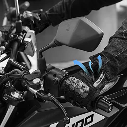 Touchscreen Motorcycle Gloves for Men & Women - Carbon Fiber Knuckles MD66