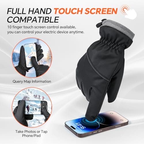 Rsebly Winter Gloves: Waterproof, Windproof, Touch Screen, Thermal Warm for Men and Women