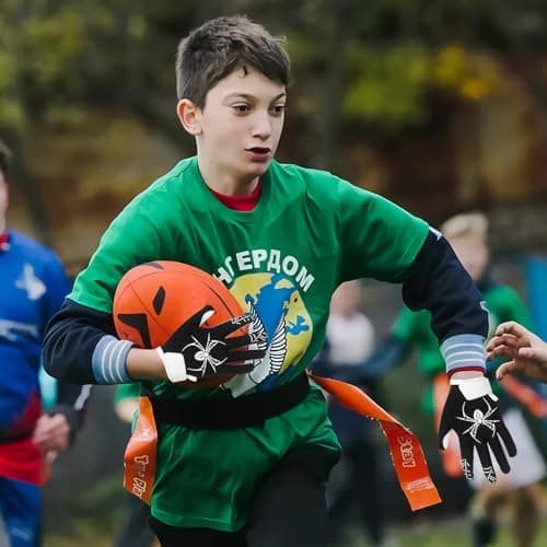 Youth Silicone Grip Football Gloves for Boys