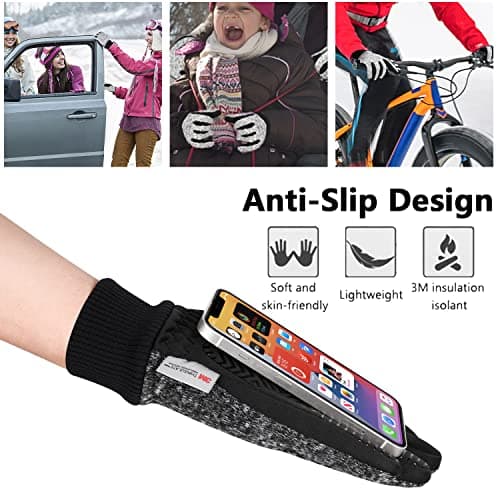 MOREOK Winter Gloves -10°F 3M Thinsulate Touch Screen Ski Bike Gloves