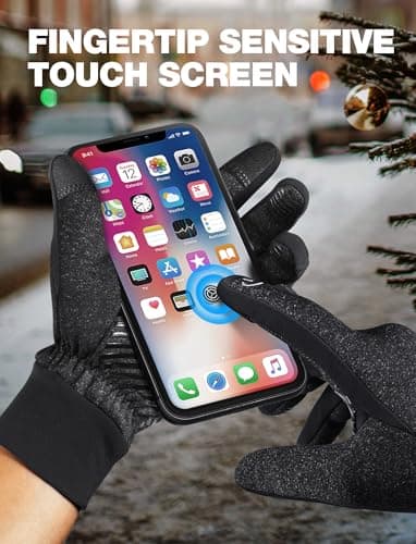 Winter Gloves for Women and Men - Warm, Windproof, Touchscreen, Snow Skiing Thermal Liners - for Cycling, Running, Driving, Walking, Hiking, and Commuting.