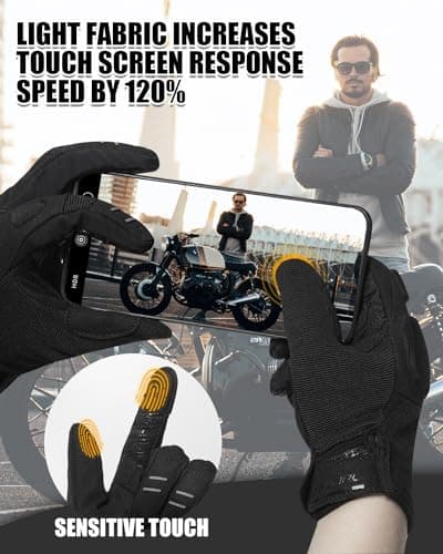 RIGWARL Comfortable Mountain Bike Gloves with Touchscreen Fingers for Men and Women ATV/MTB Riding…