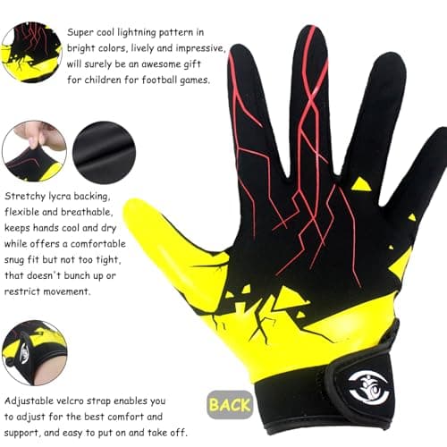 Sticky Silicone Palm Football Gloves for Kids Boys Girls