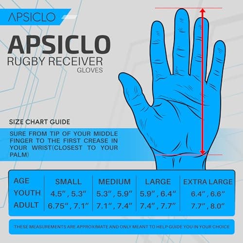 Sticky Silicone Grip Football Receiver Gloves - Youth & Adult