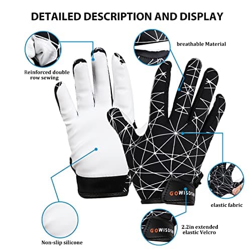 Youth Silicone Grip Football Gloves for Boys