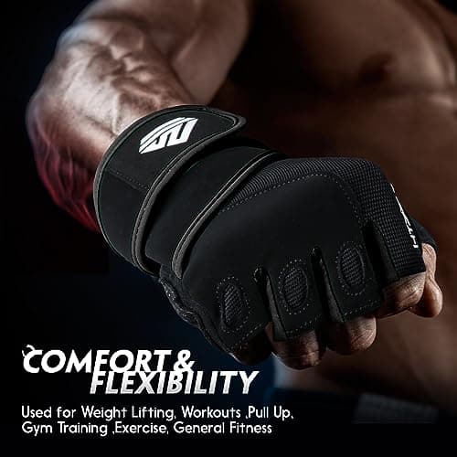 Men's & Women's Workout Gloves - Full Palm Pad, Wrist Support, Enhanced Grip, Fitness Training