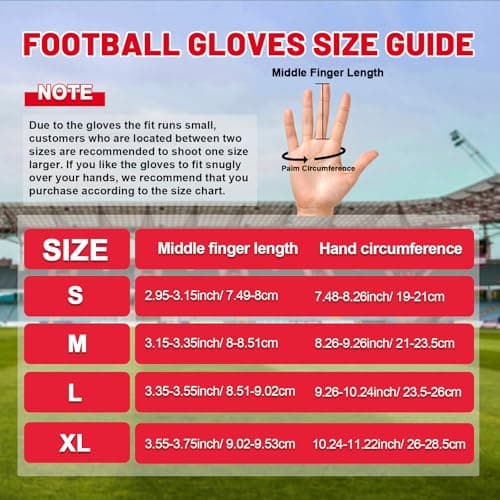 Red Wide Receiver Grips: No-Slip Football Gloves for Men