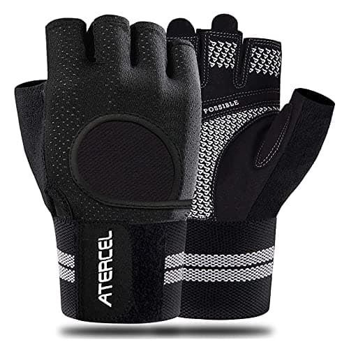 ATERCEL Breathable Weight Lifting Gloves with Wrist Support for Gym Exercise
