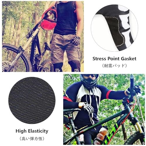 JEELAD Windproof Waterproof Cycling Gloves for Men and Women - Skeleton Racing Style