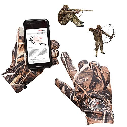 DecoyPro Men's Camo Touchscreen Hunting Gloves - Lightweight, High-Performance L/XL