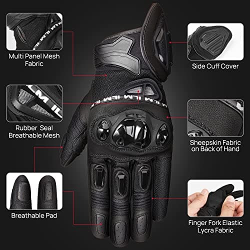 ILM Motorcycle Gloves Touchscreen Compatible for Men and Women Model-WD01