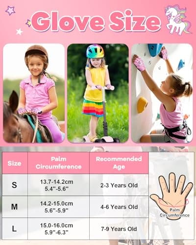 RIGWARL Kids' Cushioned Cycling Gloves for Hiking and Fishing