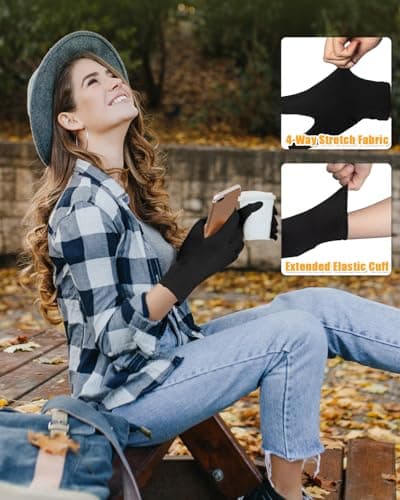 Lightweight Touch Screen Gloves for Winter Skiing, Hiking, Cycling - Anti-Slip, Warm Liners