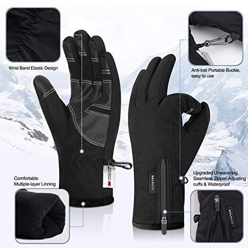 Balhvit 10℉ Waterproof Winter Gloves for Men & Women
