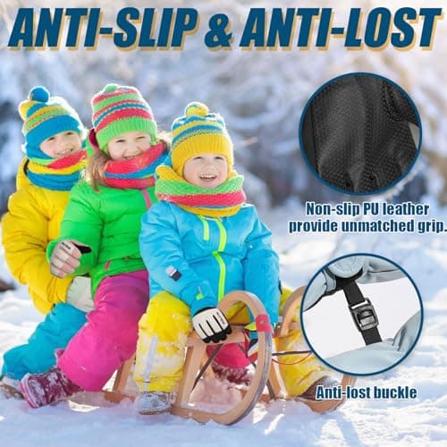 RIGWARL Kids' Touch Screen Winter Cycling Gloves Warm Windproof Waterproof Thermal