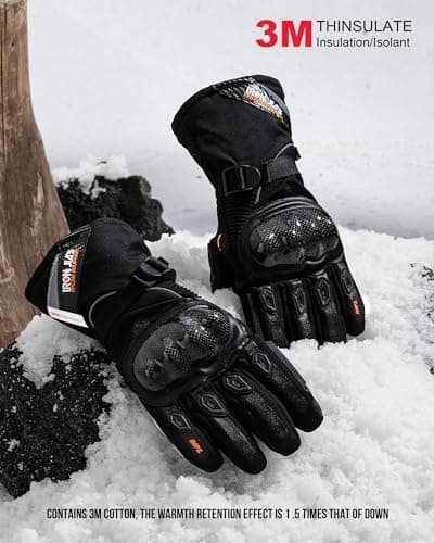 BORLENI Warm Winter Waterproof Motorcycle Gloves for Men & Women