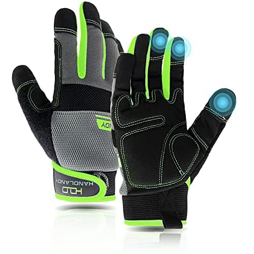 AIGEVTURE Women's Breathable Touch Screen Gloves, Pink, Large — Green