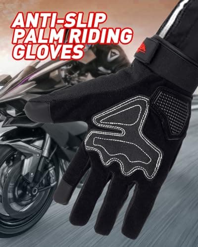Touchscreen Motorcycle Gloves - Anti-Slip Hard Knuckle Riding Gloves