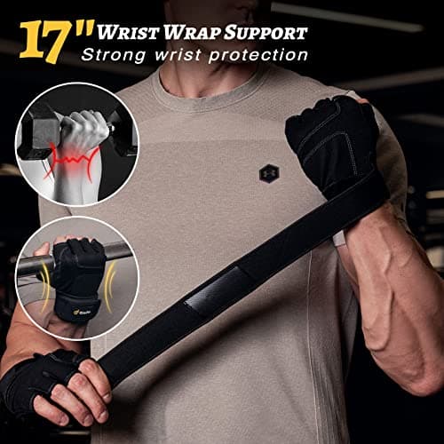 Weight Lifting & Gym Gloves with Wrist Support for Men & Women