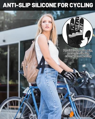 Skull Skeleton Gloves for Men and Women: Touchscreen Breathable Cycling Gloves