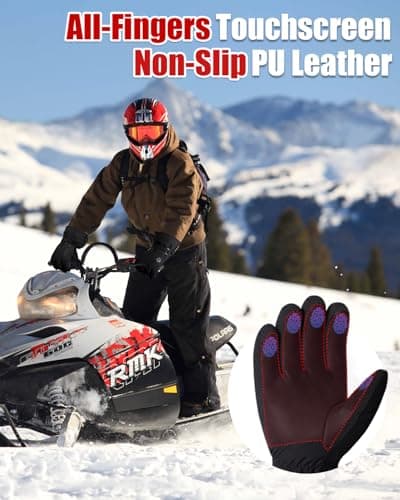 RIGWARL Men's & Women's Waterproof Touchscreen Ski Gloves with 3M Thinsulate Insulation
