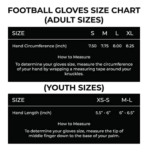Essential Wear Youth & Adult White Football Gloves - Super Tacky Grip Performance Enhancers