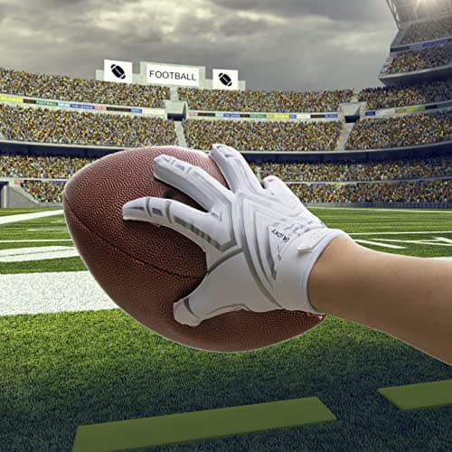 Ultra Sticky Football Gloves Men Women, White Enhanced Performance Tacky Grip