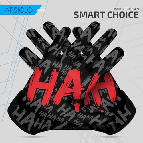 Sticky Silicone Grip Football Receiver Gloves - Youth & Adult