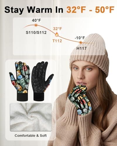 RIGWARL Upgraded Wool Winter Gloves, Waterproof & Touch Screen Compatible, Perfect Gifts for Men and Women