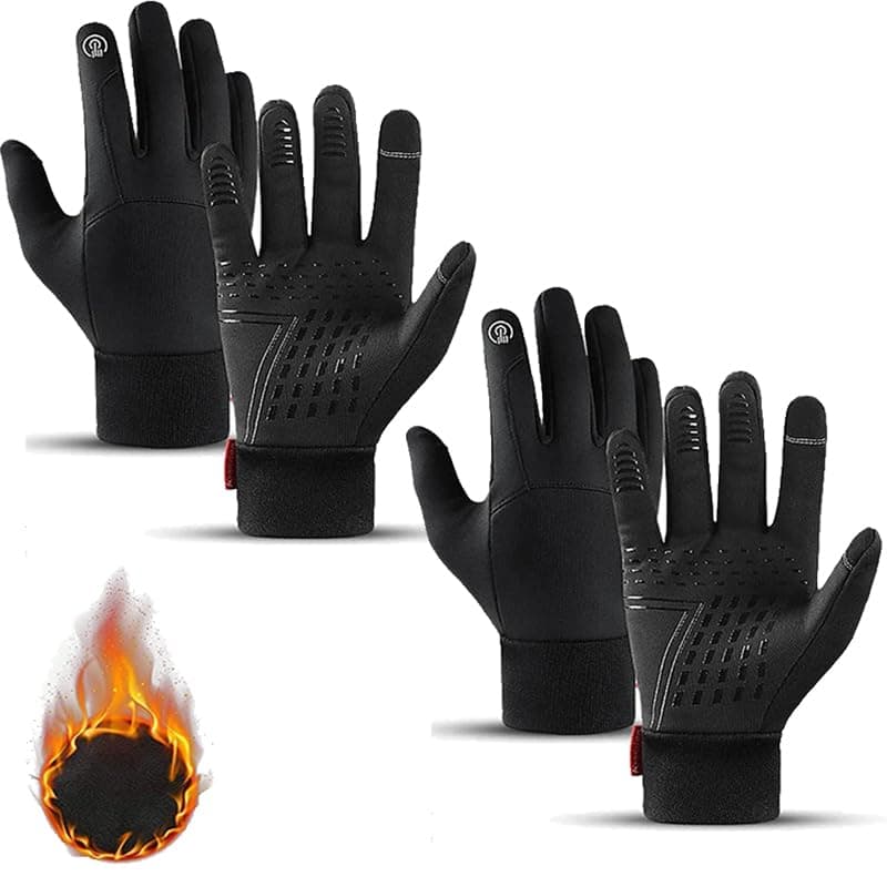 Disayu Premium Winter Thermal Gloves 2025 Waterproof — 2pairs Black