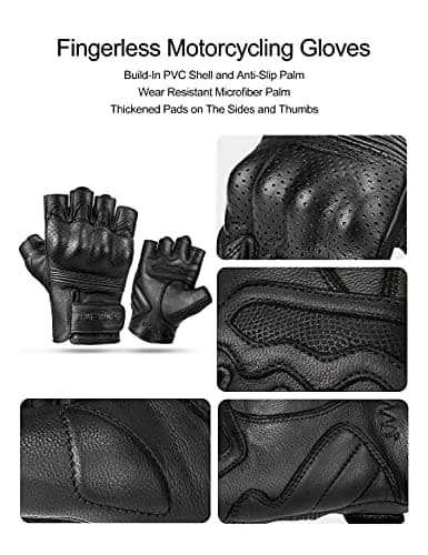 INBIKE Summer Breathable Goat Leather Motorcycle Gloves