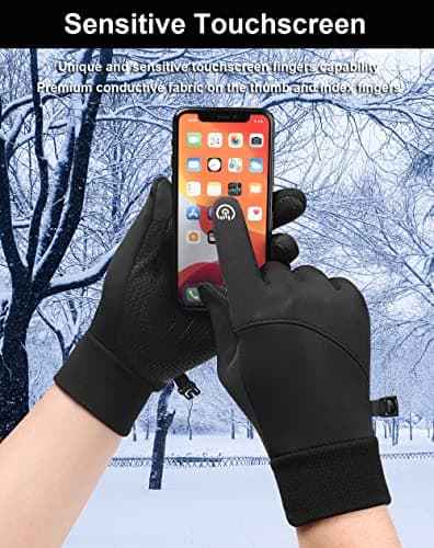 SUJAYU Warm, Touch Screen Winter Gloves for Men & Women - Waterproof, Ideal for Running & Cycling