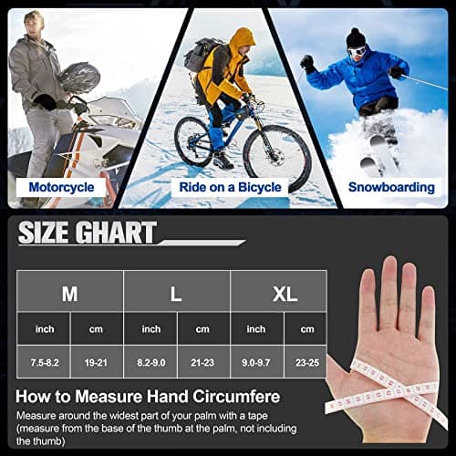Xeitive Winter Touchscreen Gloves - Windproof Warm for Men and Women