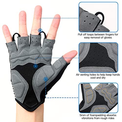 Souke Sports Half-Finger Cycling Gloves MTB Road Anti-Slip Shock-Absorbing