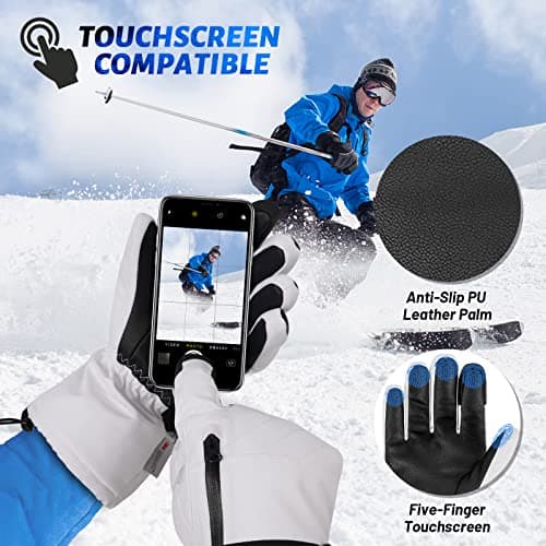 Magelfarm Unisex Waterproof Touchscreen Winter Gloves 3M Thinsulate with Pocket